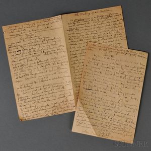 Riis, Jacob (1849-1914) Autograph Manuscript Draft, Ten Pages.