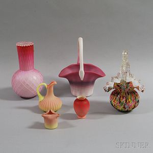 Six Pieces of Victorian Glass