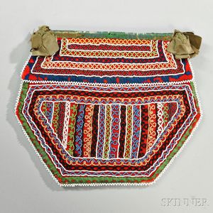 Beaded Cloth Bag, Possibly Seneca or Tuscarora