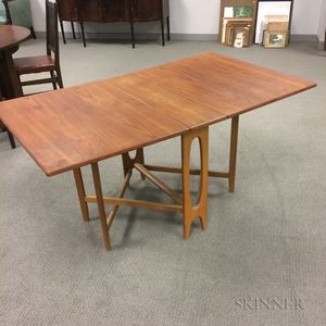 Mid-century Teak Tuck-away Table