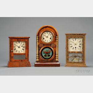 Three Miniature Shelf Clocks