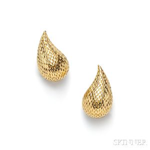 18kt Gold Earclips, Tiffany & Co.