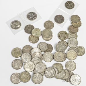 Forty-six Morgan Dollars and a 1922 Peace Dollar