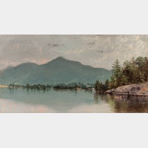 Nelson Augustus Moore (American, 1824-1902) Dark Bay, Lake George