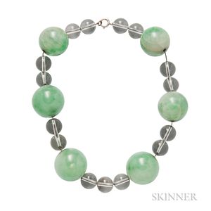 Jade and Rock Crystal Necklace