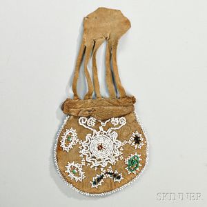 Northeast Beaded Hide Puzzle Pouch