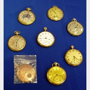 Eight Openface Pocket Watches