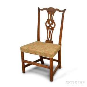 Chippendale Carved Maple Side Chair