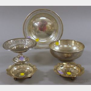 Five Assorted Sterling Dishes
