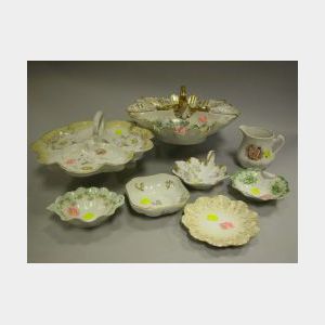 Eight Pieces of Early 20th Century Decorated Porcelain Tableware.