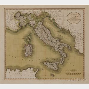 Italy. John Cary (1754-1835) A New Map of Italy