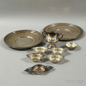 Nine Pieces of Sterling Silver Tableware