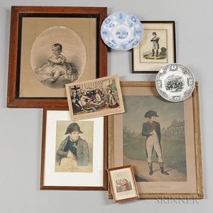 Eight Napoleon Prints and two Transfer-printed Napoleon Plates