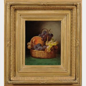 William Mason Brown (New York/New Jersey, 1828-1898) Fruit in a Splint Basket