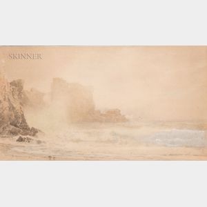 William Trost Richards (American, 1833-1905) Coastal Cliff