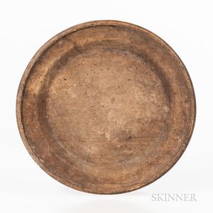 Large Turned Wooden Plate