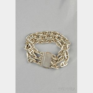 Sterling Silver Multi-strand Bracelet, Hermes