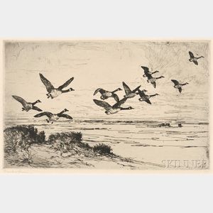 Frank Weston Benson (American, 1862-1951) Wild Geese