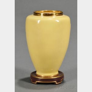 Minton Imperial Yellow Glazed Vase