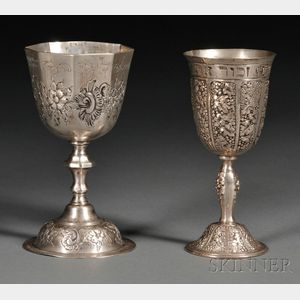 Two German .800 Silver Ceremonial Wine Cups