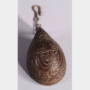 Relief-Carved Coconut Shell Cup