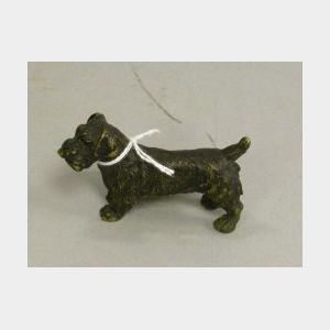 Austrian Bronze of a Sealyham Terrier.