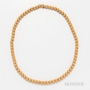 10kt Gold Bead Necklace