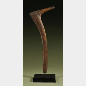 Australian Aborigine Carved Wood Boomerang