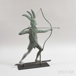 Molded Copper Indian Weathervane