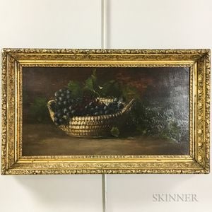 American School, 19th Century Still Life with Grapes