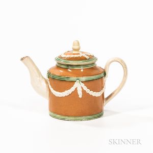 Small Slip-decorated Creamware Teapot