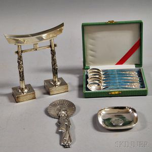 Group of Silver Asian Items