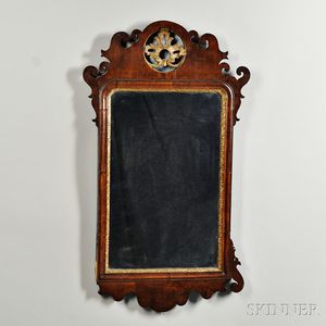 Chippendale Walnut and Parcel-gilt Mirror