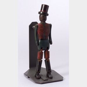 Carved and Painted Wooden Gent Jig Toy
