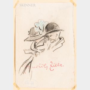Heinrich Zille (German, 1858-1929) Sketch of a Couple