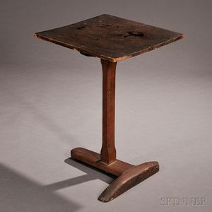 Cherry and Pine T-base Candlestand