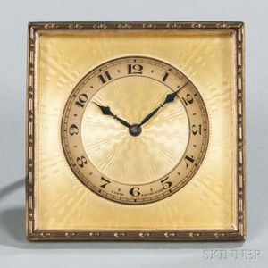 Swiss Enameled Desk Clock