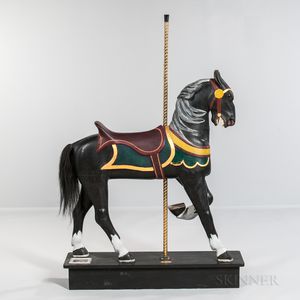 Carved and Painted "Inside Stander" Carousel Horse