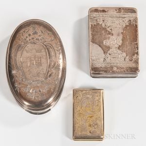 Three Early English Silver Boxes