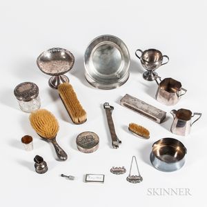 Group of American Sterling Silver and Silver-plated Tableware