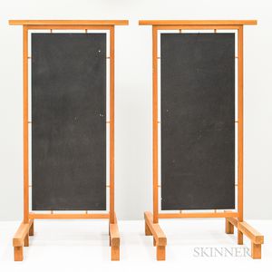 Pair of Japanese-style Wooden Screens
