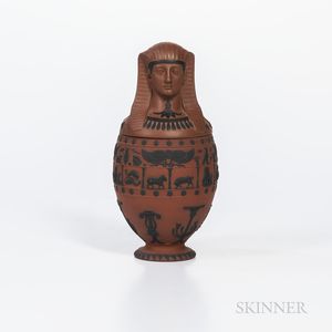 Wedgwood Rosso Antico Canopic Jar and Cover
