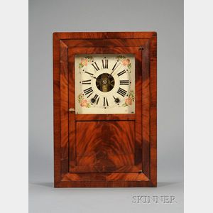 Mahogany Beveled Front Shelf Clock by E.C. Brewster