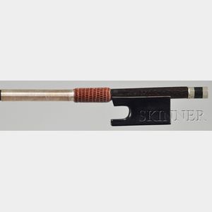 French Nickel Mounted Violin Bow, School of Jean Adam