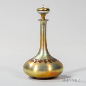 Tiffany Gold Favrile Decorated Decanter