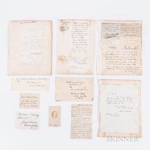 Fifteen 19th Century American Politician's Letters and Autographs.