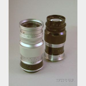 Two Leitz Elmar f/4 90mm Lenses
