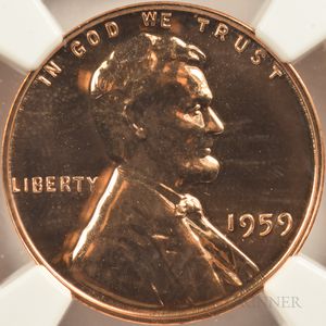 Twelve Proof Lincoln Memorial Cents, 1959 to 1964