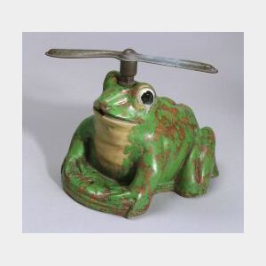 Weller Pottery Coppertone Garden Frog