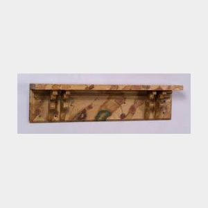 Faux Marble-Painted Shelf